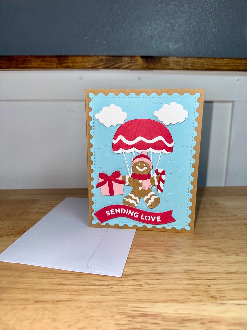 Sweet Christmas Gingerbread Card – Handmade Greeting Card